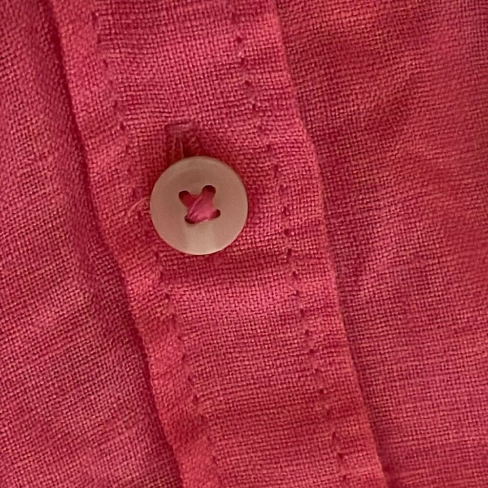 J. Crew Pink Baird McNutt Irish Linen Shirt Dress Womens Size Small Preppy - Picture 8 of 8
